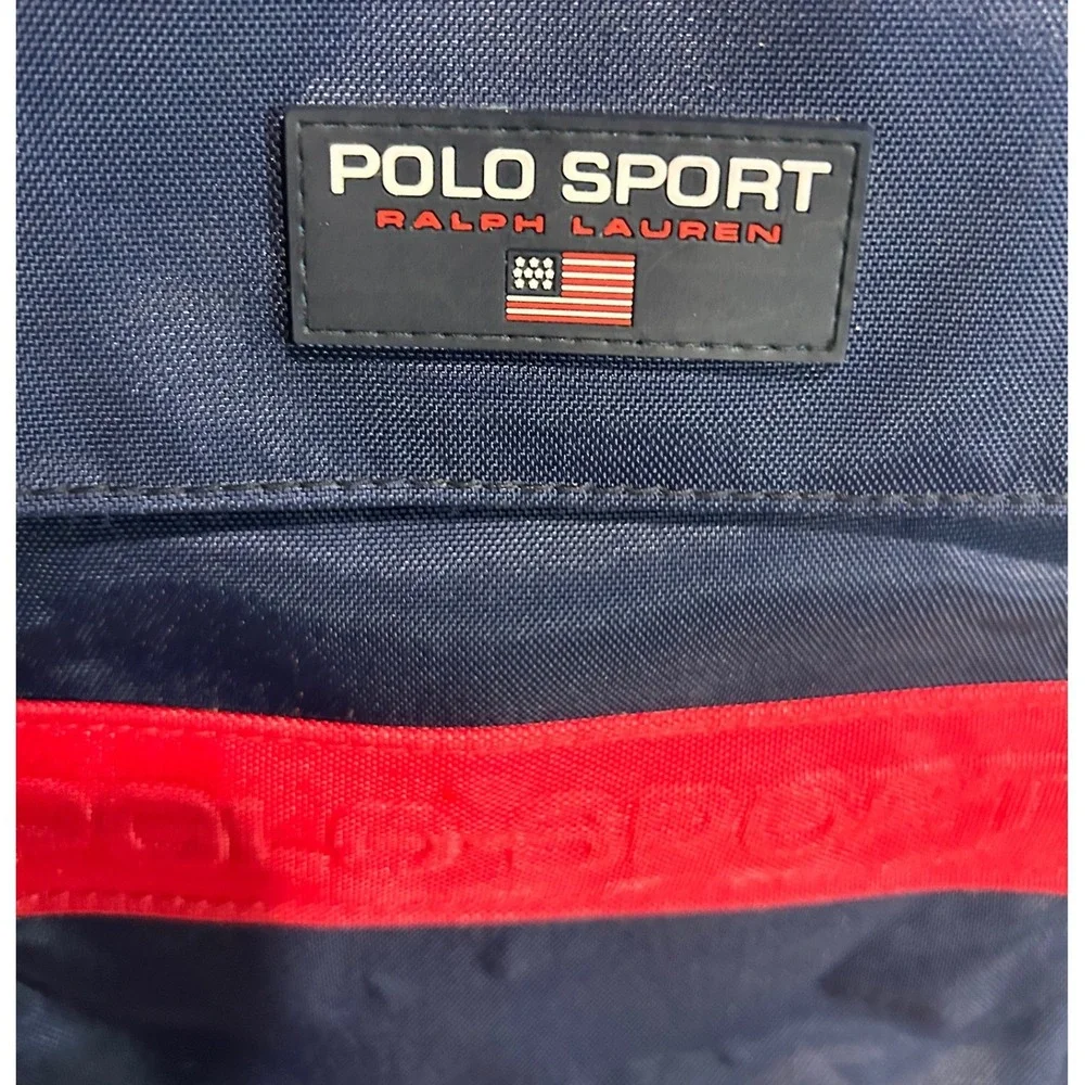 Polo Sport Ralph Lauren Crossbody Bag Navy Blue Red Vintage 90s Nylon
